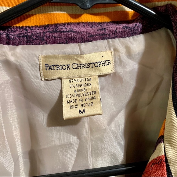 Patrick Christopher Vintage Style Jacket Size M - Picture 3 of 5